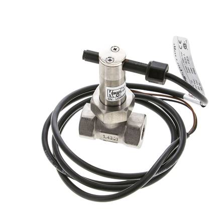 Interruptor de caudal de paleta en línea 2.3-4.7 l/min 250 bar G1/4'' acero inoxidable