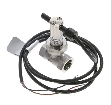 Interruptor de caudal de paleta en línea 2.5-6.4 l/min 250 bar G1/2'' acero inoxidable