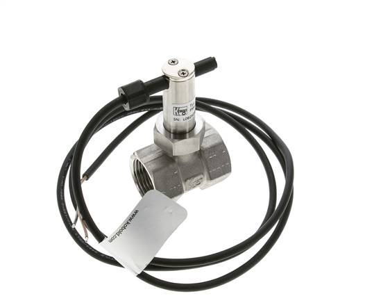 Interruptor de caudal de paleta en línea 7.4-18.2 l/min 250 bar G1'' acero inoxidable