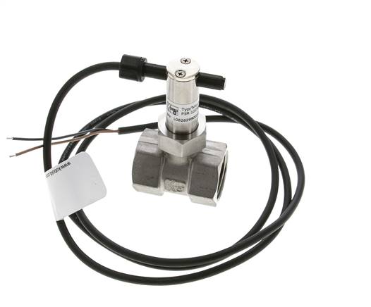 Interruptor de caudal de paleta en línea 7.4-18.2 l/min 250 bar G1'' acero inoxidable