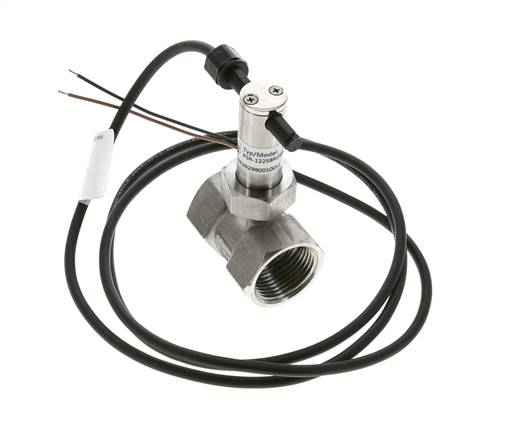 Interruptor de caudal de paleta en línea 7.4-18.2 l/min 250 bar G1'' acero inoxidable