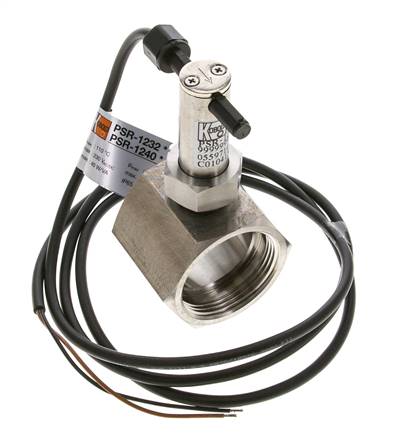 Interruptor de caudal de paleta en línea 34.8-64.2 l/min 40 bar G1 1/2'' acero inoxidable