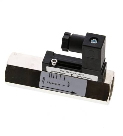 Interruptor de caudal de área variable para aceite 2-7 l/min 300 bar G1/2'' de latón
