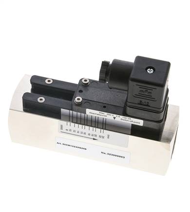 Interruptor de caudal de área variable para aceite 8-24 l/min 250 bar G1'' de latón