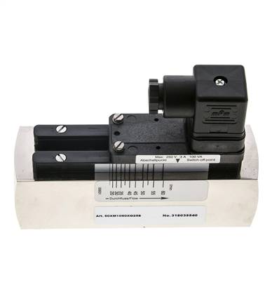 Interruptor de caudal de área variable para aceite 20-60 l/min 250 bar G1'' de latón