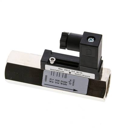 Interruptor de caudal de área variable para agua 0.8-3.2 l/min 300 bar G1/2'' de latón