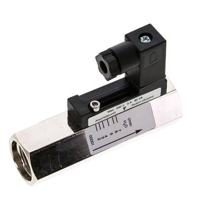 Interruptor de caudal de área variable para agua 2-7 l/min 300 bar G1/2'' de latón