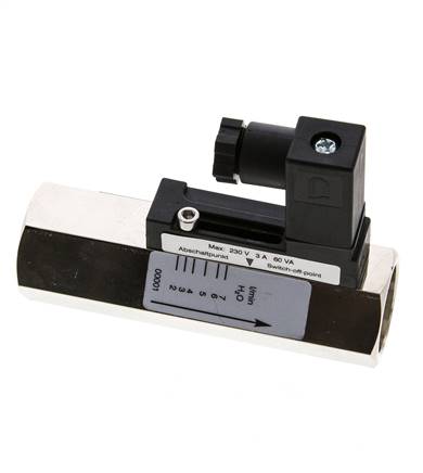 Interruptor de caudal de área variable para agua 2-7 l/min 300 bar G1/2'' de latón