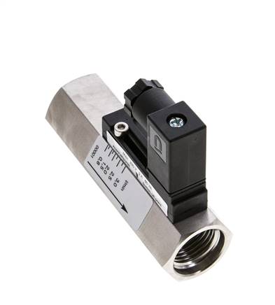 Interruptor de caudal de área variable para aceite 0.8-3 l/min 350 bar G1/2'' de acero inoxidable
