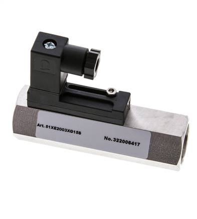 Interruptor de caudal de área variable para aceite 0.8-3 l/min 350 bar G1/2'' de acero inoxidable