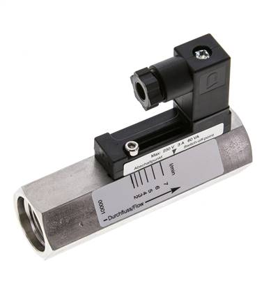 Interruptor de caudal de área variable para aceite 2-7 l/min 350 bar G1/2'' de acero inoxidable