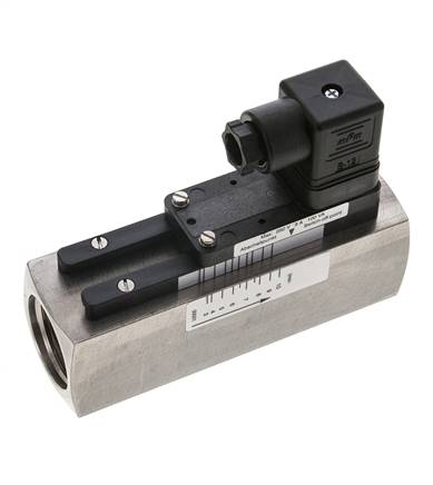 Interruptor de caudal de área variable para aceite 3-10 l/min 300 bar G1'' de acero inoxidable