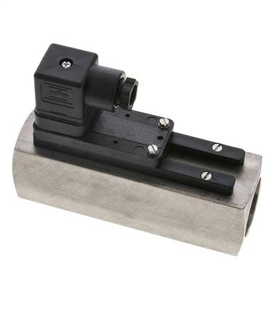 Interruptor de caudal de área variable para aceite 3-10 l/min 300 bar G1'' de acero inoxidable