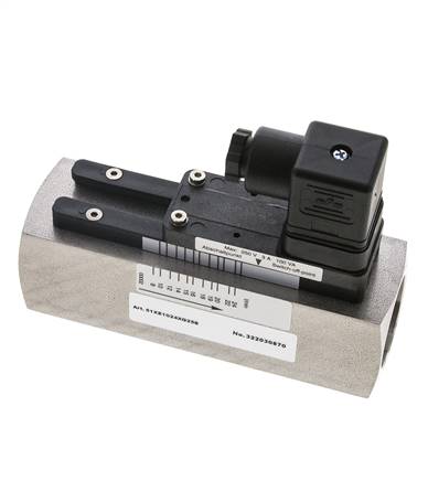 Interruptor de caudal de área variable para aceite 8-24 l/min 300 bar G1'' de acero inoxidable
