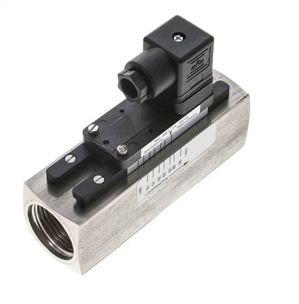 Interruptor de caudal de área variable para aceite 10-30 l/min 300 bar G1'' de acero inoxidable