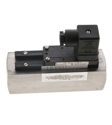 Interruptor de caudal de área variable para aceite 30-90 l/min 300 bar G1'' de acero inoxidable