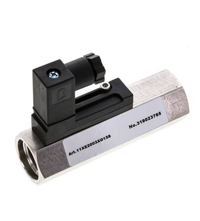 Interruptor de caudal de área variable para agua 0.8-3.2 l/min 350 bar G1/2'' de acero inoxidable