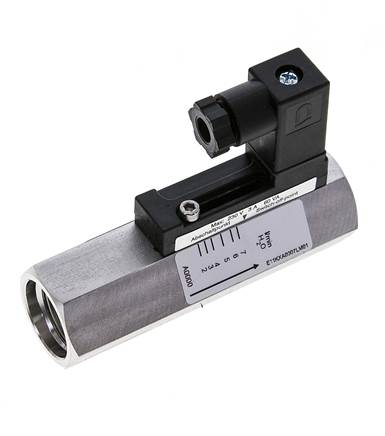 Interruptor de caudal de área variable para agua 2-7 l/min 350 bar G1/2'' de acero inoxidable