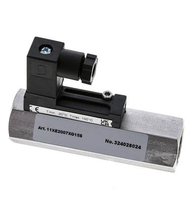 Interruptor de caudal de área variable para agua 2-7 l/min 350 bar G1/2'' de acero inoxidable