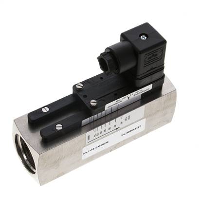 Interruptor de caudal de área variable para agua 15-45 l/min 300 bar G1'' de acero inoxidable