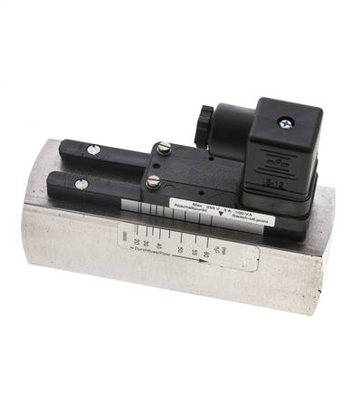 Interruptor de caudal de área variable para agua 20-60 l/min 300 bar G1'' de acero inoxidable