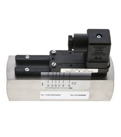 Interruptor de caudal de área variable para agua 30-90 l/min 300 bar G1'' de acero inoxidable