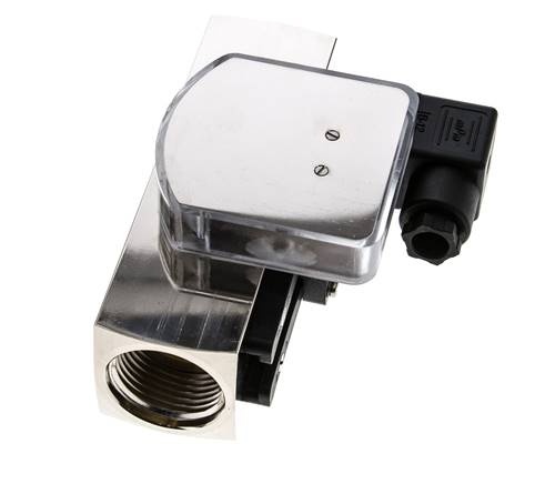Caudalímetro e interruptor de caudal de área variable para aceite 0.1-0.8 l/min G1'' de latón