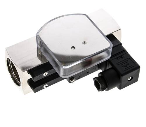 Caudalímetro e interruptor de caudal de área variable para aceite 0.1-0.8 l/min G1'' de latón