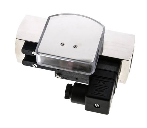 Caudalímetro e interruptor de caudal de área variable para aceite 0.1-0.8 l/min G1'' de latón