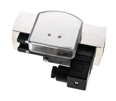 Caudalímetro e interruptor de caudal de área variable para aceite 0.1-0.8 l/min G1'' de latón