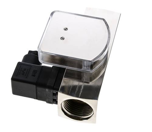 Caudalímetro e interruptor de caudal de área variable para aceite 0.1-0.8 l/min G1'' de latón