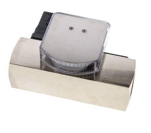 Caudalímetro e interruptor de caudal de área variable para aceite 0.5-1.5 l/min G1'' de latón