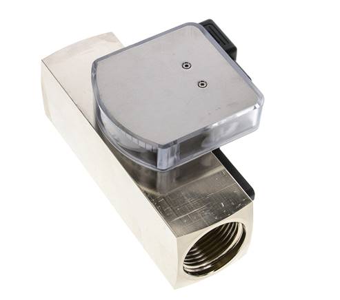 Caudalímetro e interruptor de caudal de área variable para aceite 0.5-1.5 l/min G1'' de latón