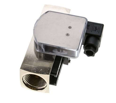 Caudalímetro e interruptor de caudal de área variable para aceite 0.5-1.5 l/min G1'' de latón