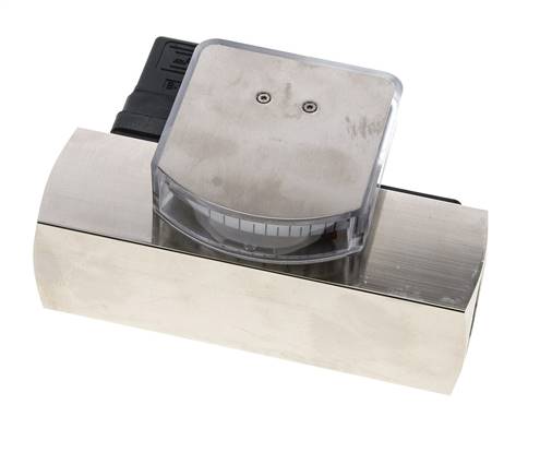 Caudalímetro e interruptor de caudal de área variable para aceite 1-4 l/min G1'' de latón