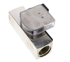 Caudalímetro e interruptor de caudal de área variable para aceite 1-4 l/min G1'' de latón