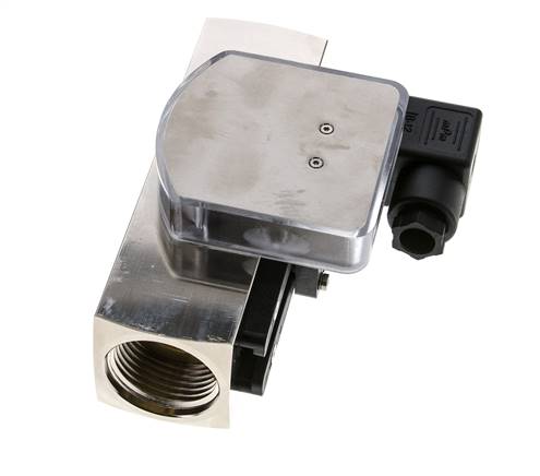 Caudalímetro e interruptor de caudal de área variable para aceite 1-4 l/min G1'' de latón