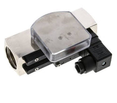 Caudalímetro e interruptor de caudal de área variable para aceite 1-4 l/min G1'' de latón