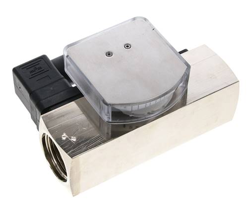 Caudalímetro e interruptor de caudal de área variable para aceite 3-10 l/min G1'' de latón