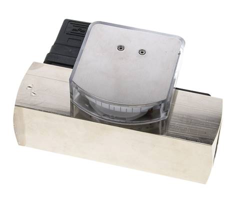 Caudalímetro e interruptor de caudal de área variable para aceite 3-10 l/min G1'' de latón