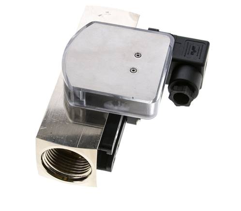 Caudalímetro e interruptor de caudal de área variable para aceite 3-10 l/min G1'' de latón