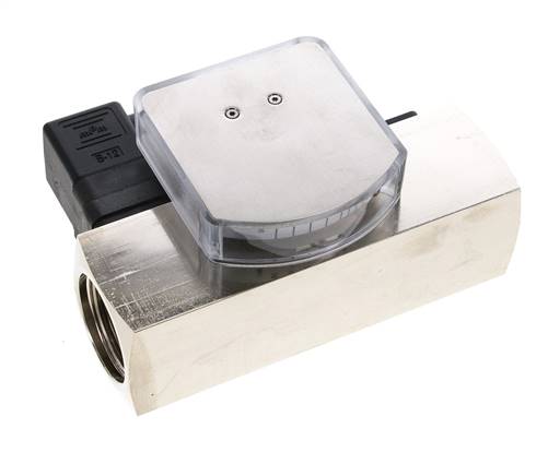 Caudalímetro e interruptor de caudal de área variable para aceite 5-15 l/min G1'' de latón