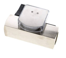 Caudalímetro e interruptor de caudal de área variable para aceite 5-15 l/min G1'' de latón