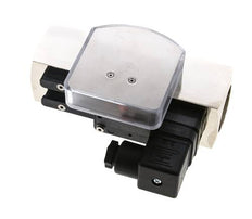 Caudalímetro e interruptor de caudal de área variable para aceite 5-15 l/min G1'' de latón