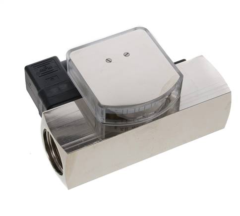 Caudalímetro e interruptor de caudal de área variable para aceite 8-24 l/min G1'' de latón