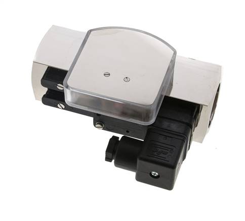 Caudalímetro e interruptor de caudal de área variable para aceite 8-24 l/min G1'' de latón