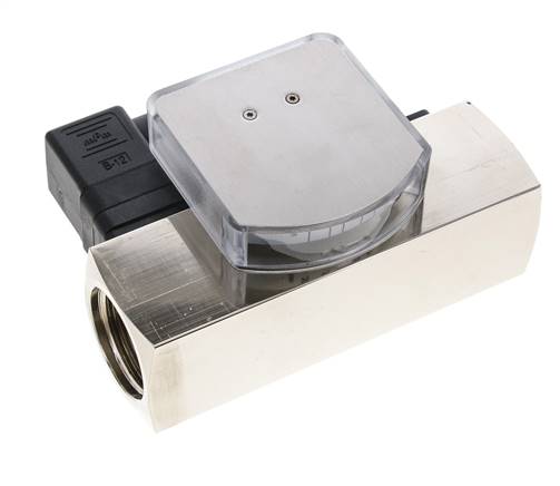 Caudalímetro e interruptor de caudal de área variable para aceite 10-30 l/min G1'' de latón