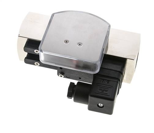 Caudalímetro e interruptor de caudal de área variable para aceite 10-30 l/min G1'' de latón
