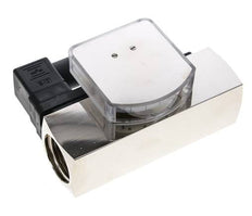 Caudalímetro e interruptor de caudal de área variable para aceite 15-45 l/min G1'' de latón