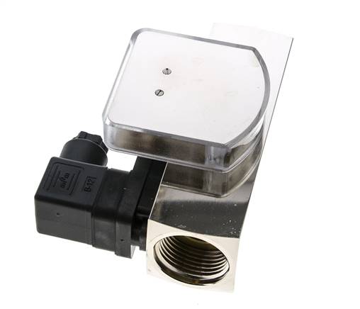 Caudalímetro e interruptor de caudal de área variable para aceite 15-45 l/min G1'' de latón